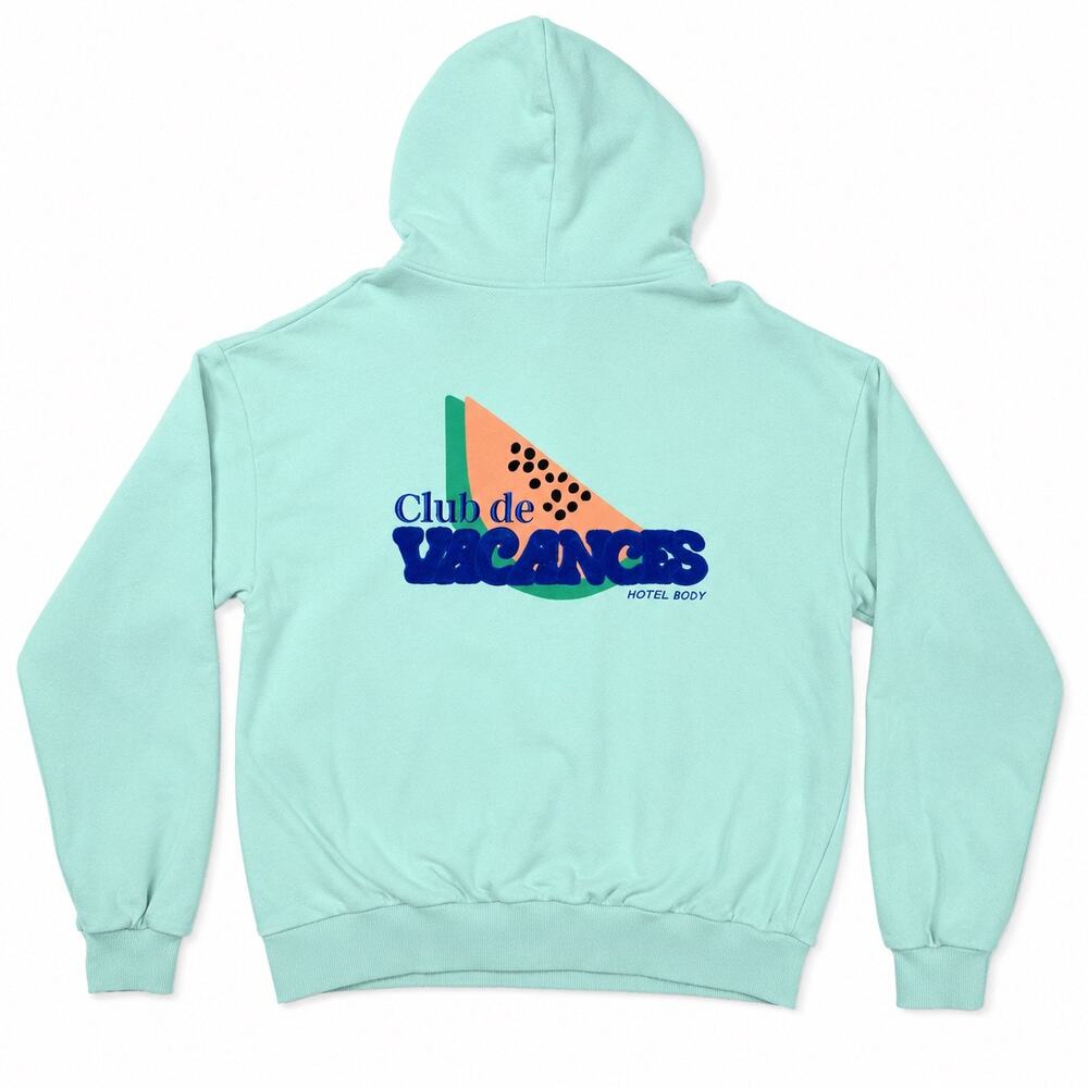 Hotel Body Club de Vacances Mint Graphic Hoodie | Oversized Pullover | Size M/L